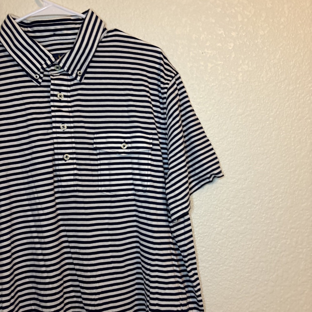 POLO RALPH LAUREN DESIGNER POLO SHIRT Mens XL‎ Striped Blue & white - Picture 11 of 16